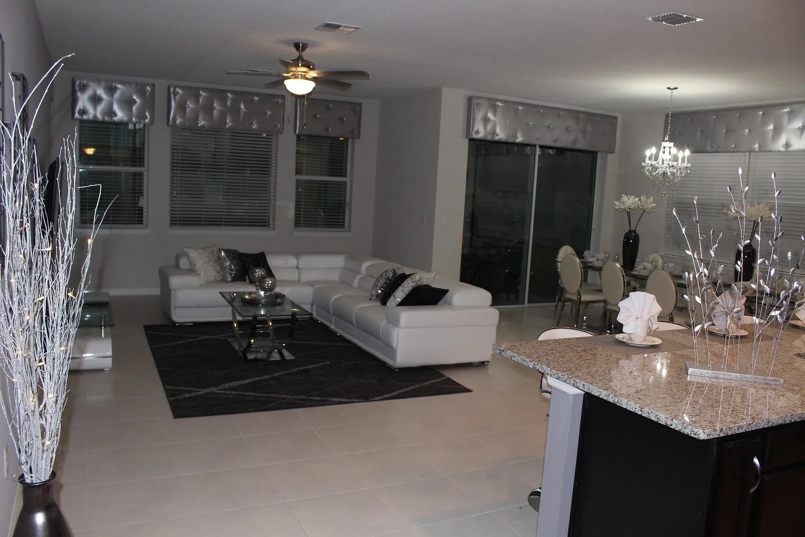 2119 White Convertible Configuration Sectional, Top Grain leather