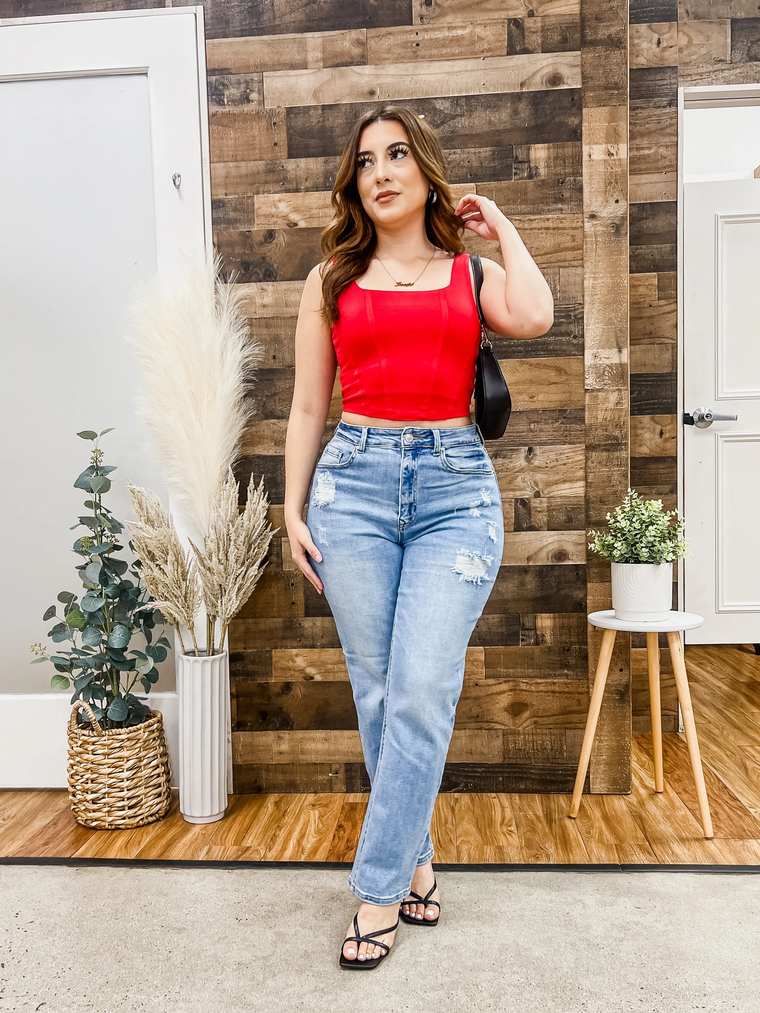 Annie Corset Look Crop Top
