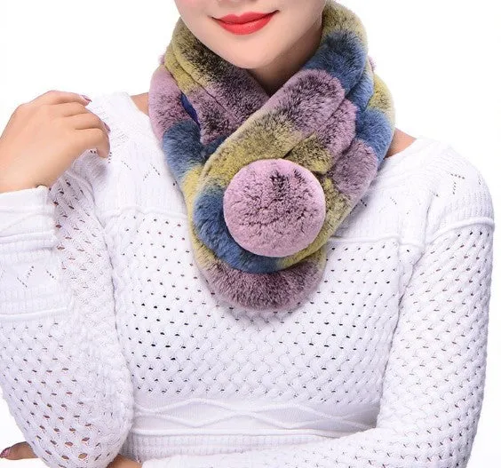 Autumn / Winter Rabbit Fur Women's Warm & Soft Scarf