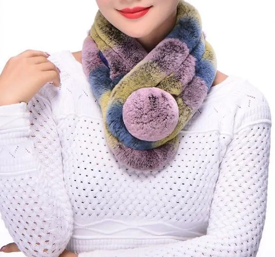 Autumn / Winter Rabbit Fur Women's Warm & Soft Scarf
