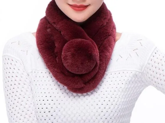 Autumn / Winter Rabbit Fur Women's Warm & Soft Scarf