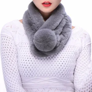 Autumn / Winter Rabbit Fur Women's Warm & Soft Scarf