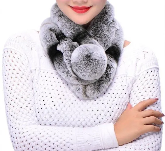 Autumn / Winter Rabbit Fur Women's Warm & Soft Scarf