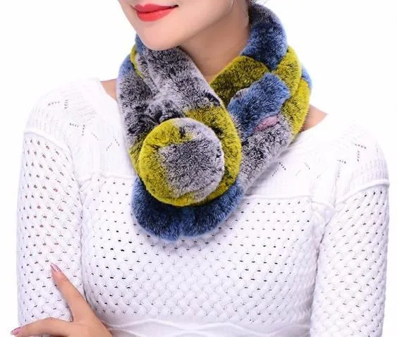 Autumn / Winter Rabbit Fur Women's Warm & Soft Scarf