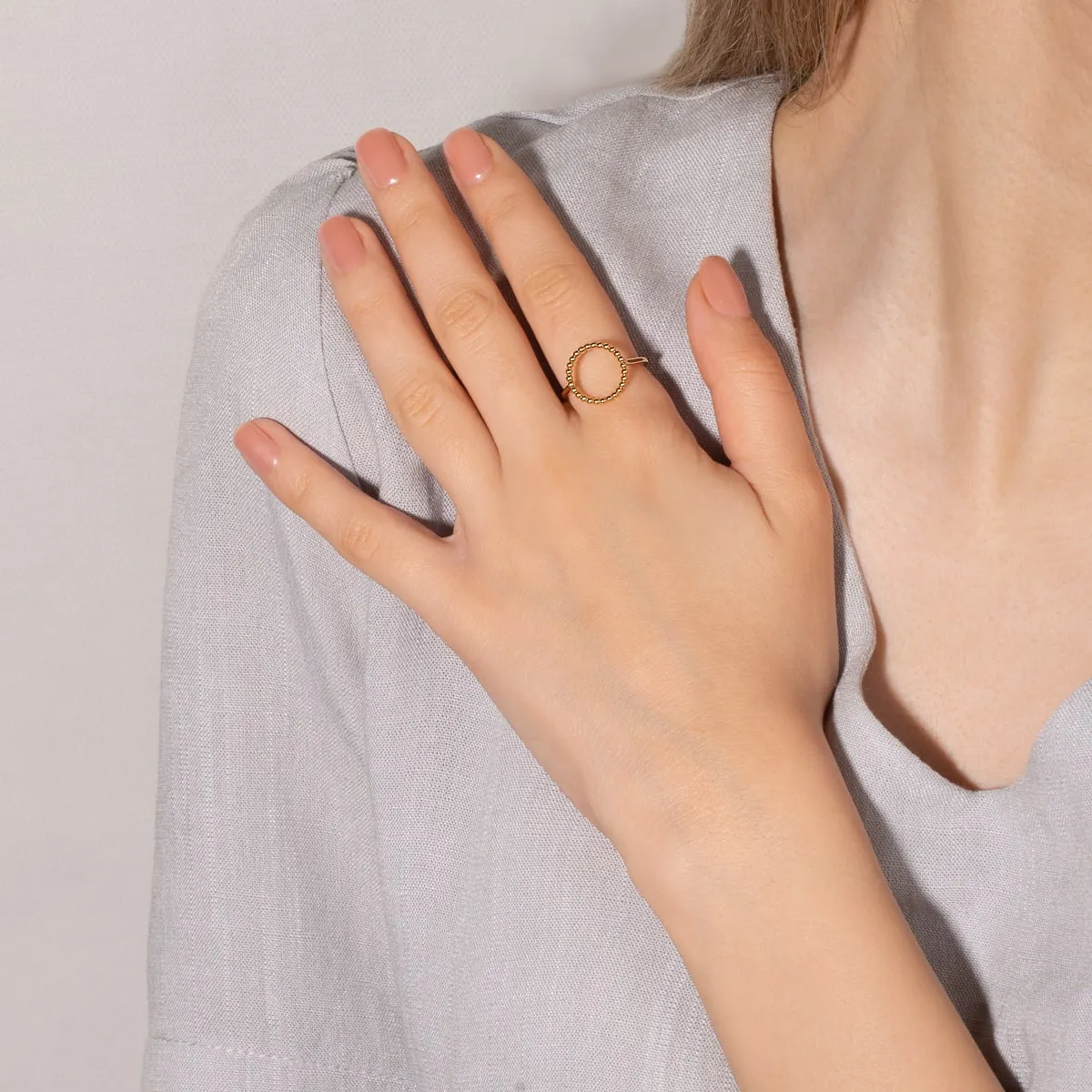 Beads Halo Ring