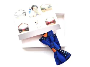 Boys Cotton Bow Tie Blue Rhythm