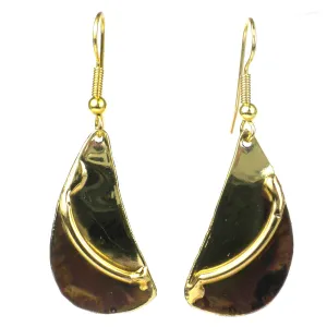 Brushstroke Brass Earrings Brass Images