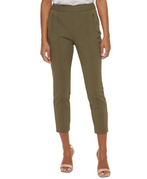 Calvin Klein Womens Petite Scuba Crepe Slim-Leg Pants T28PC533