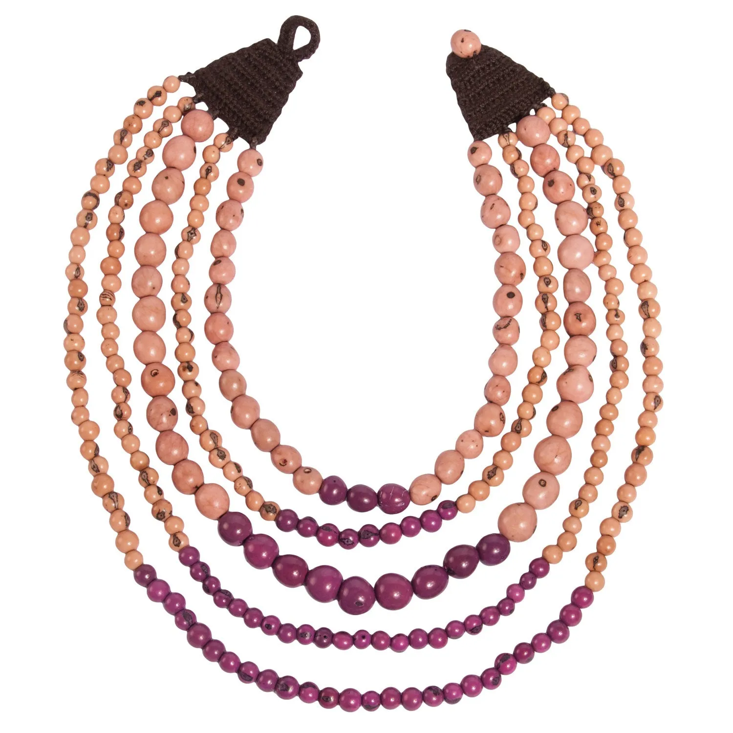 Cascade Acai Seed Necklace in Nude/Berry Faire Collection