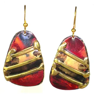 Copper and Brass Serenity Earrings Brass Images