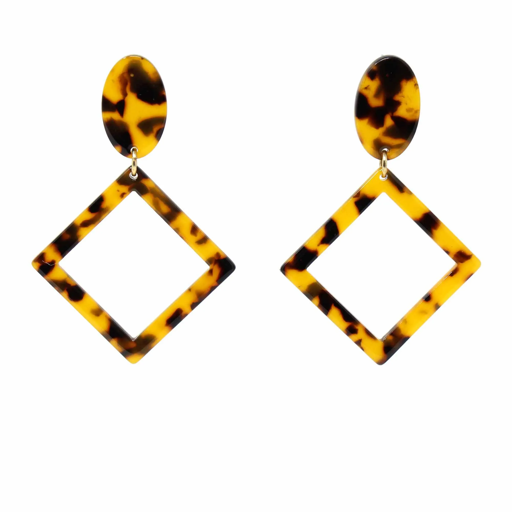 Earrings Acetate and Stainless Steel 2 Starfish Project