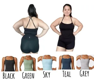 Everyday crossback full length padded tank top