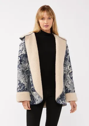 Floral Denim Hooded Jacket