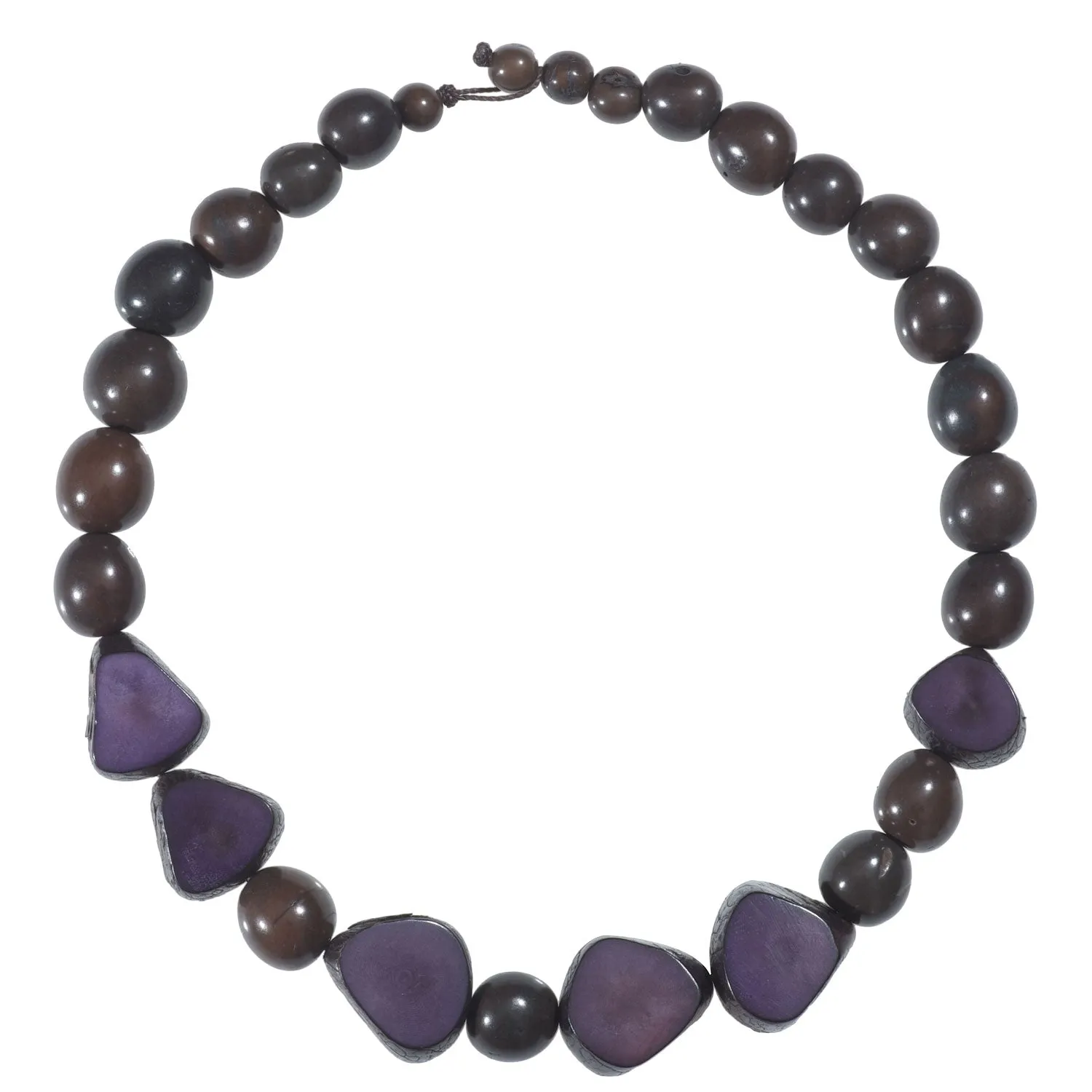 Gemma Tagua Necklace in Plum Faire Collection