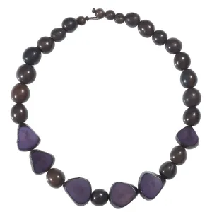 Gemma Tagua Necklace in Plum Faire Collection