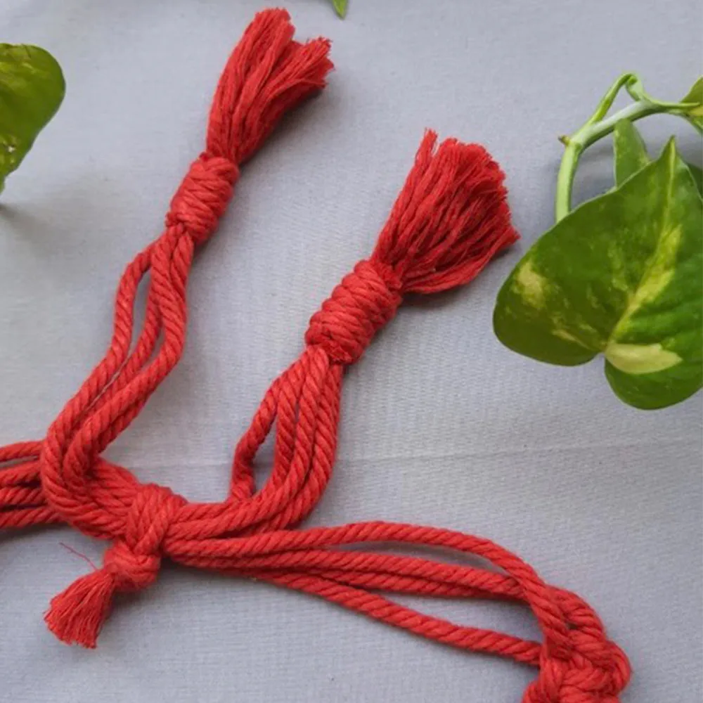 Handcrafted Macramé Hairband - Red