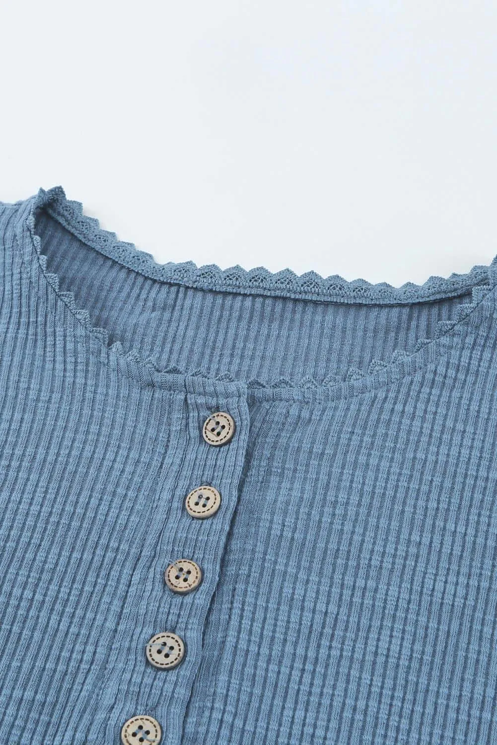 Just The Usual Long Sleeve Crochet Lace Top