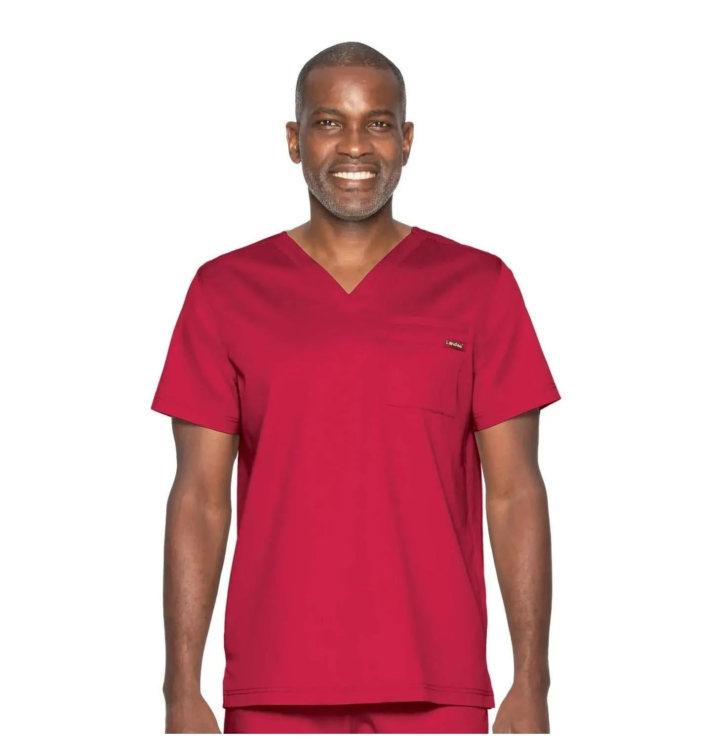 Landau ProFlex Men's 2-Pocket V-Neck Scrub Top