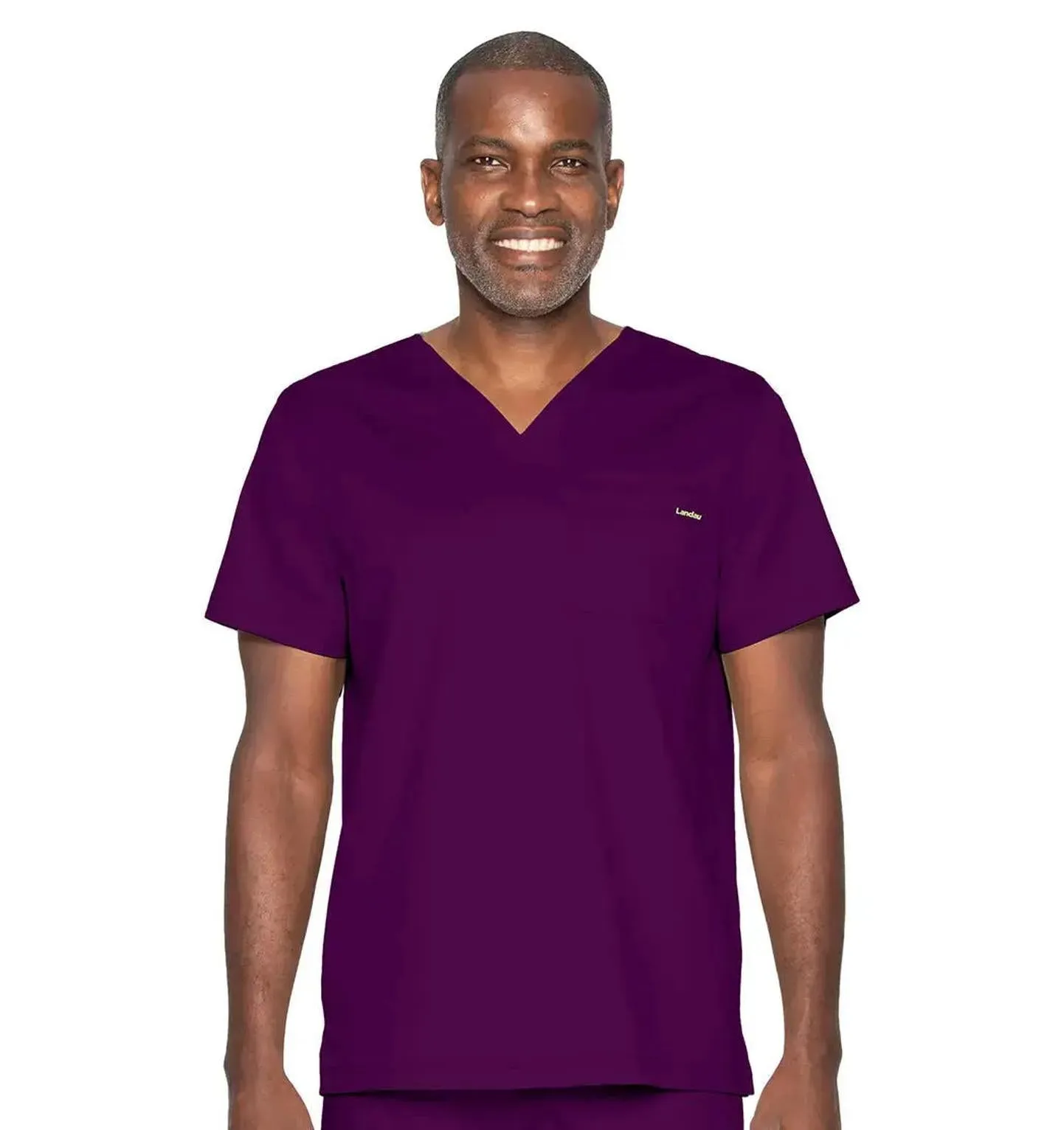Landau ProFlex Men's 2-Pocket V-Neck Scrub Top