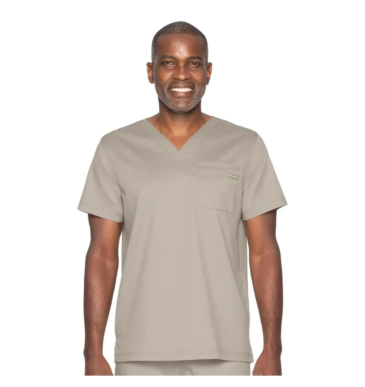 Landau ProFlex Men's 2-Pocket V-Neck Scrub Top