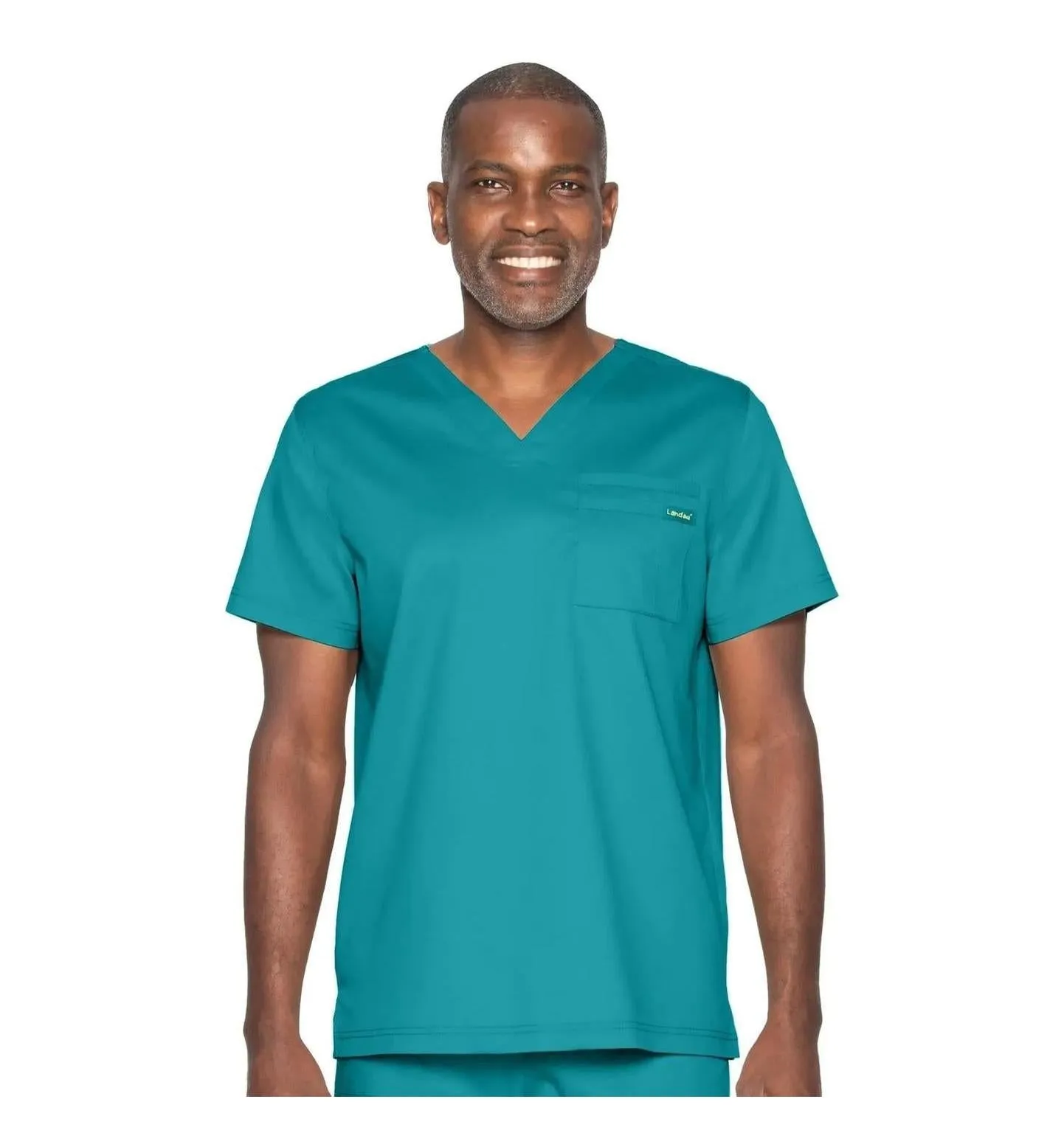 Landau ProFlex Men's 2-Pocket V-Neck Scrub Top