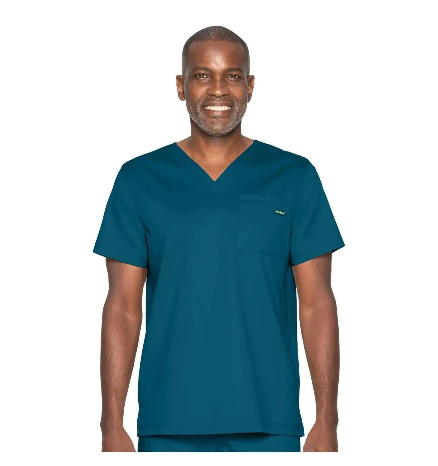 Landau ProFlex Men's 2-Pocket V-Neck Scrub Top