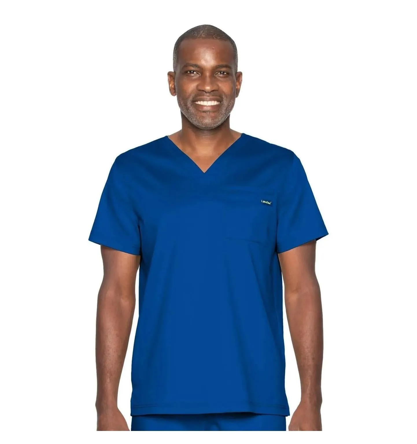 Landau ProFlex Men's 2-Pocket V-Neck Scrub Top