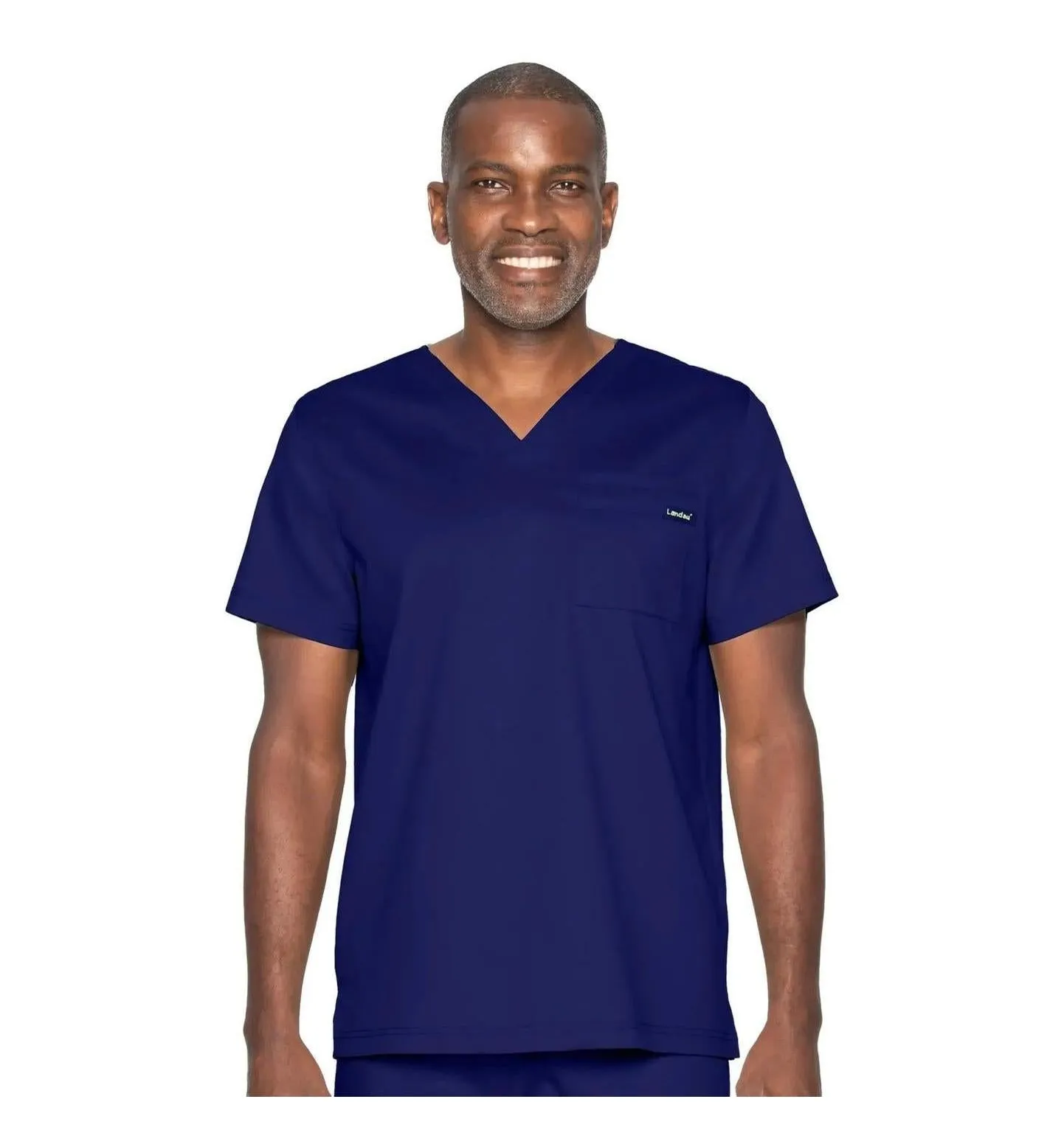 Landau ProFlex Men's 2-Pocket V-Neck Scrub Top