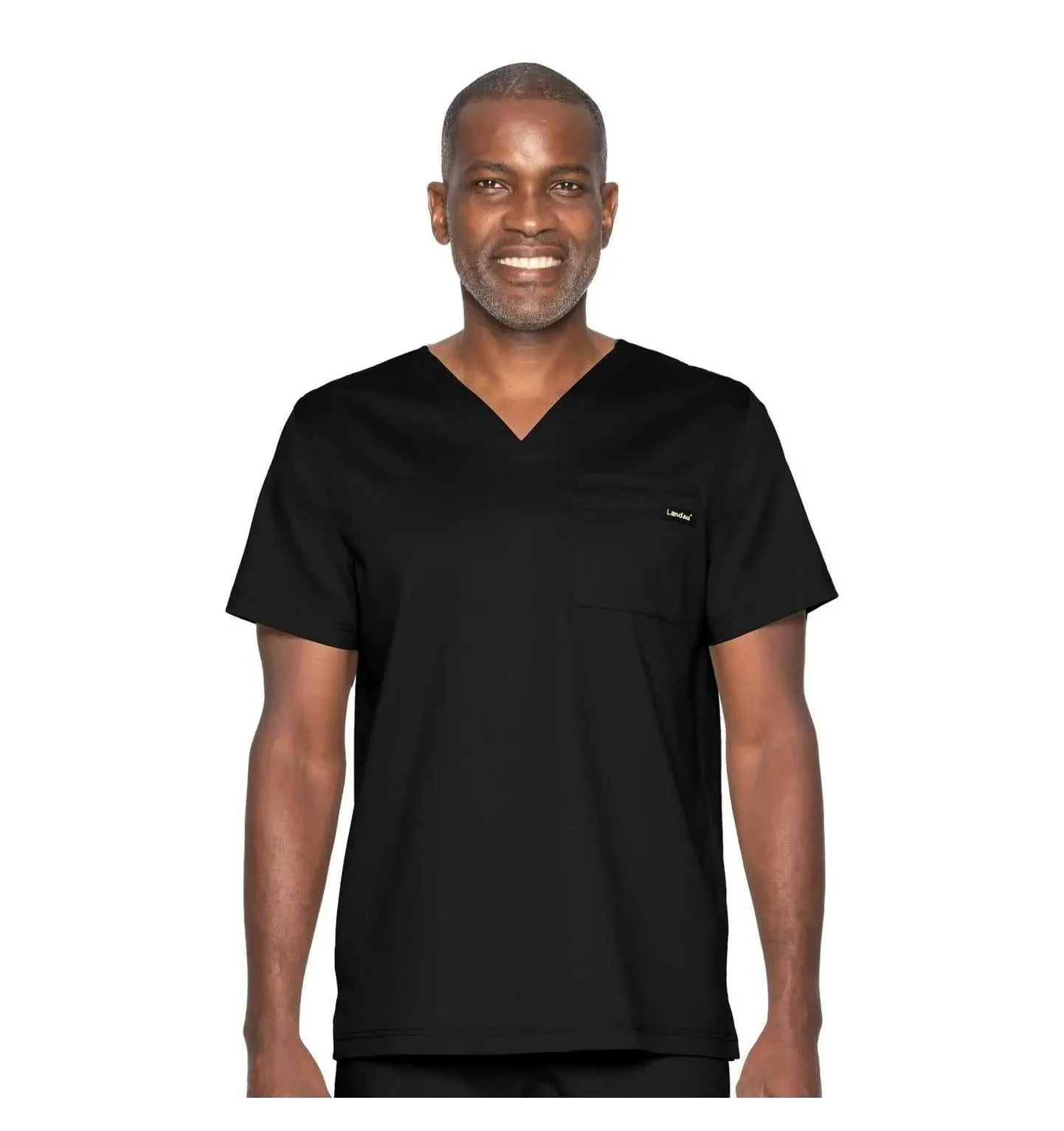 Landau ProFlex Men's 2-Pocket V-Neck Scrub Top