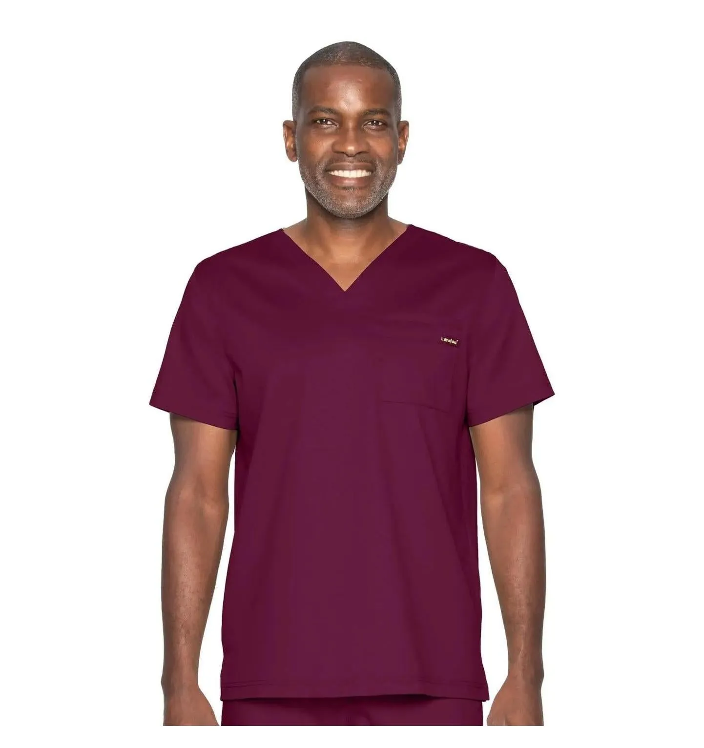 Landau ProFlex Men's 2-Pocket V-Neck Scrub Top