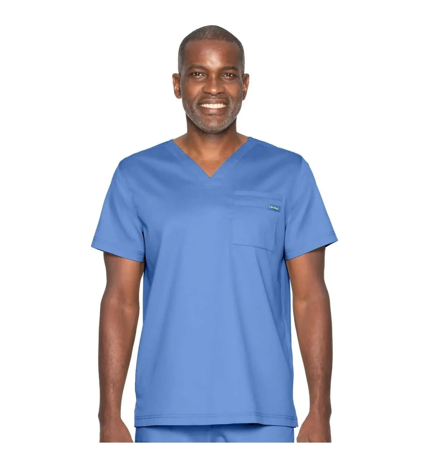 Landau ProFlex Men's 2-Pocket V-Neck Scrub Top