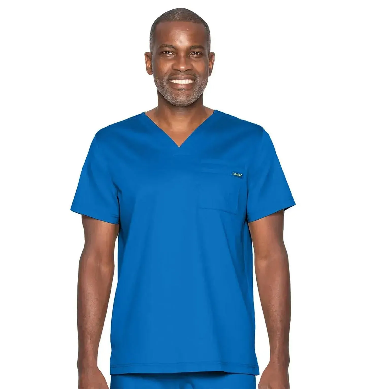 Landau ProFlex Men's 2-Pocket V-Neck Scrub Top