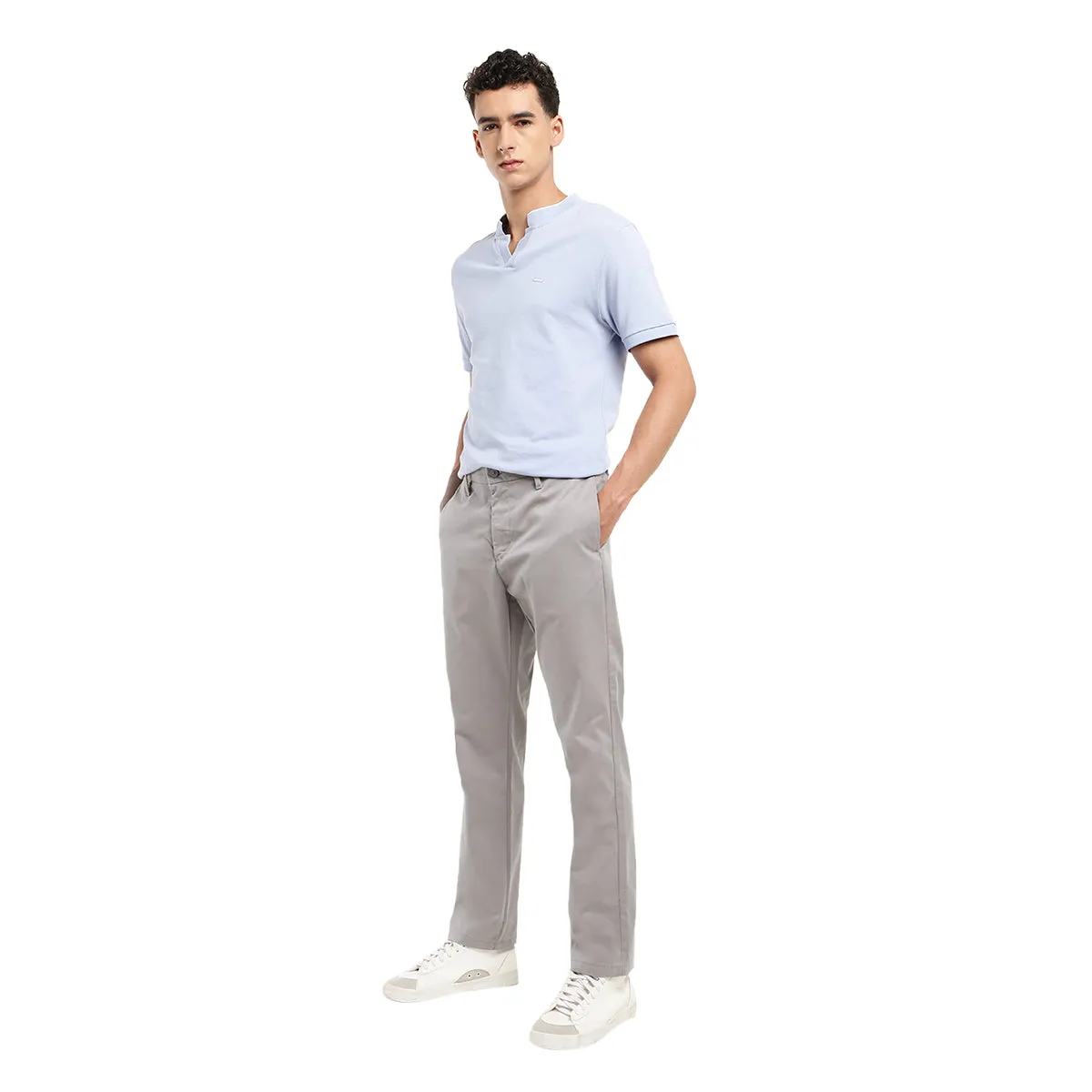 Men's Grey Tapered Chinos