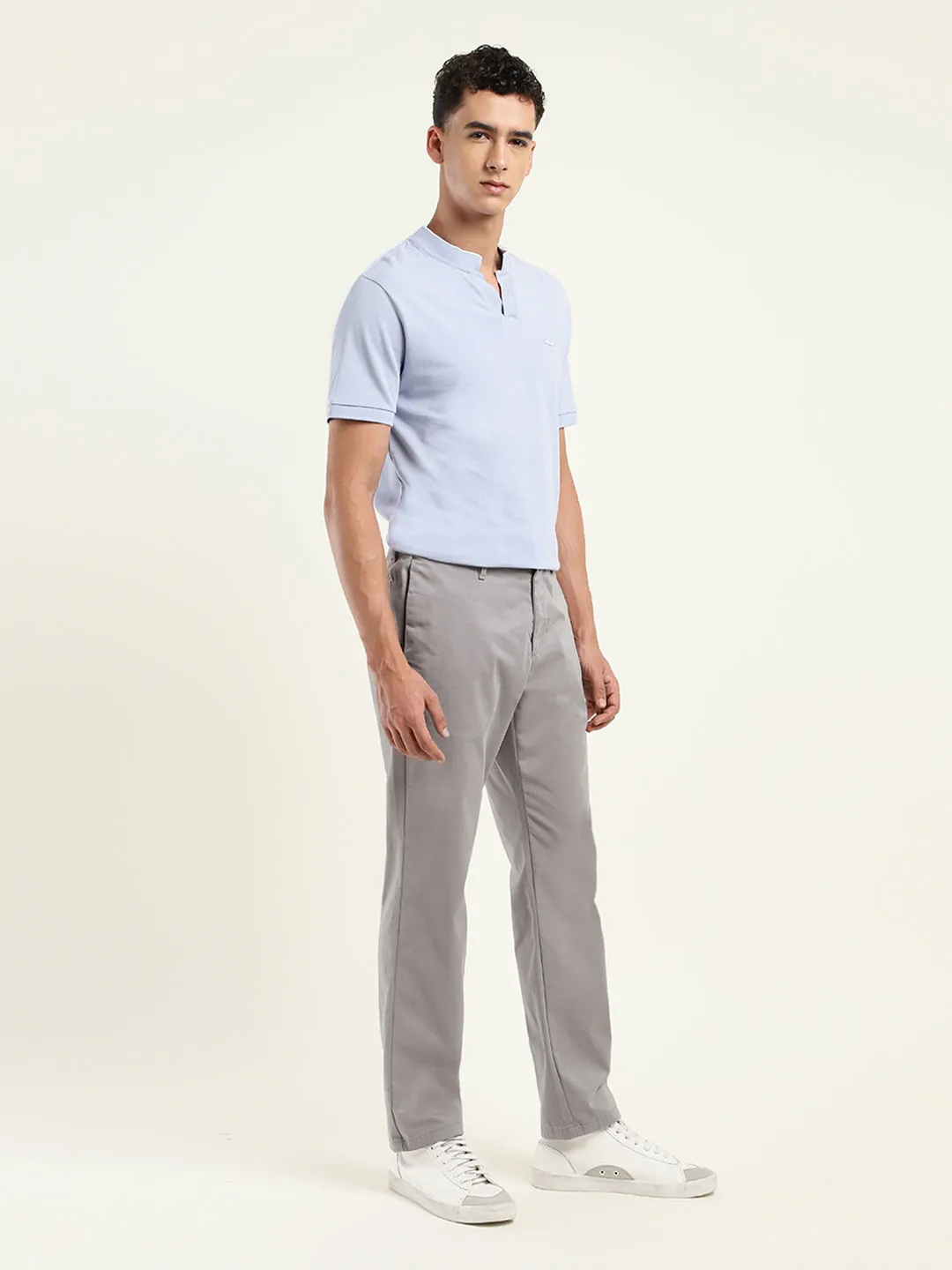 Men's Grey Tapered Chinos