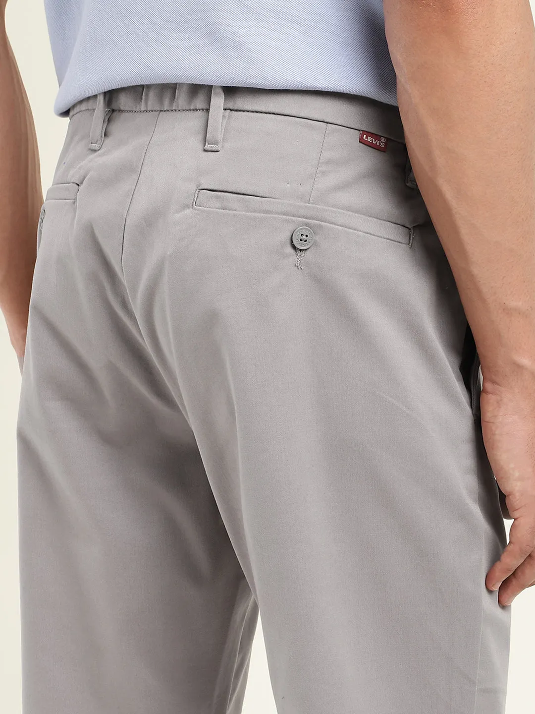 Men's Grey Tapered Chinos