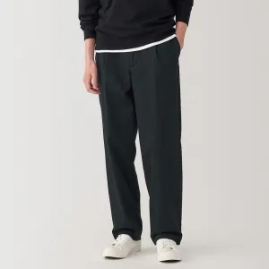 Men's Pleat Front Wide Leg Chinos