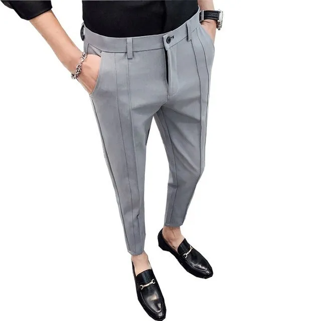 Men's Stretchy Slim Fit Straight Pants