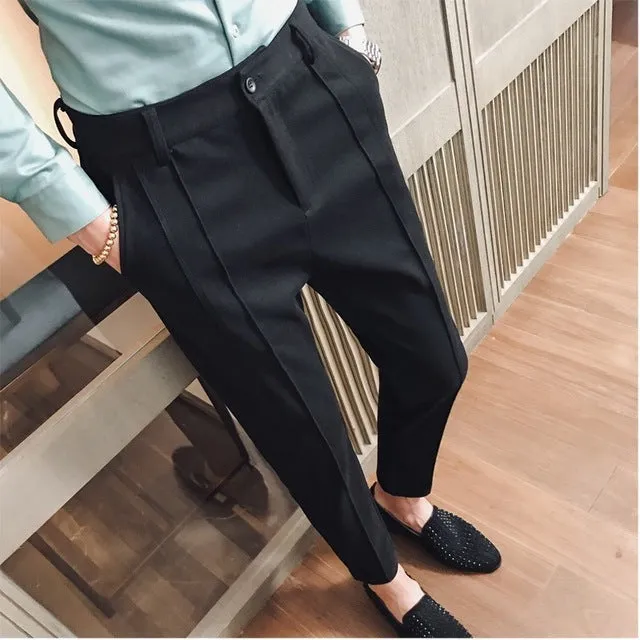Men's Stretchy Slim Fit Straight Pants