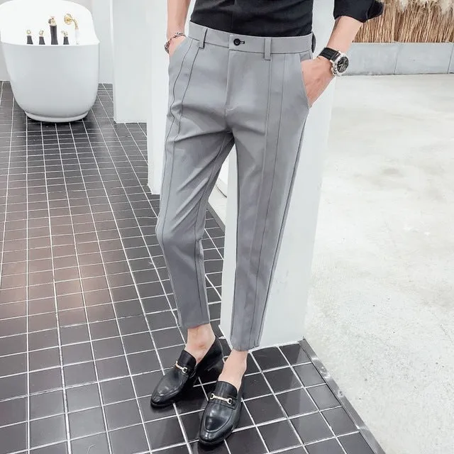 Men's Stretchy Slim Fit Straight Pants