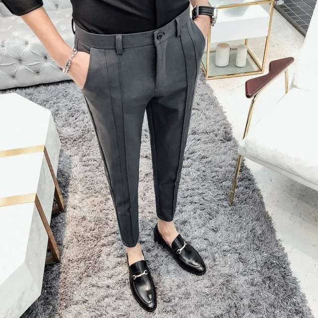 Men's Stretchy Slim Fit Straight Pants