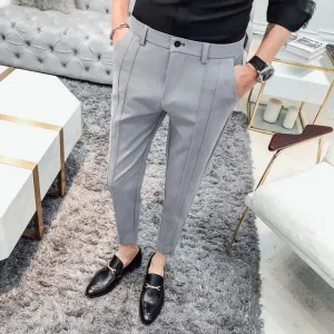 Men's Stretchy Slim Fit Straight Pants