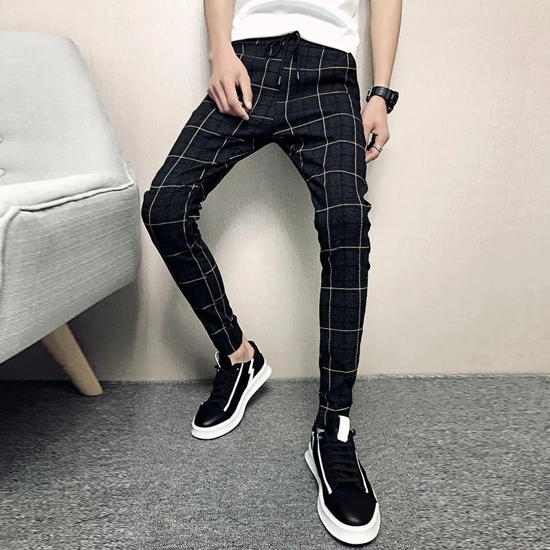 Men's Summer Casual Plaid Trousers