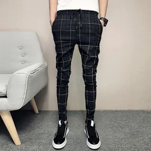 Men's Summer Casual Plaid Trousers
