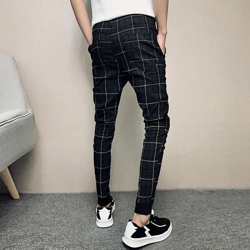 Men's Summer Casual Plaid Trousers