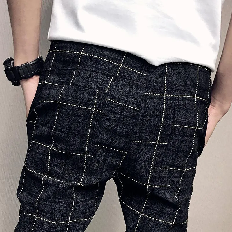Men's Summer Casual Plaid Trousers