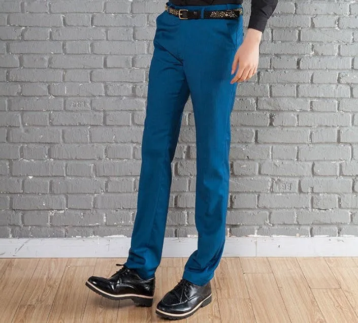 Mens Wool Slim Fit Dress Pants