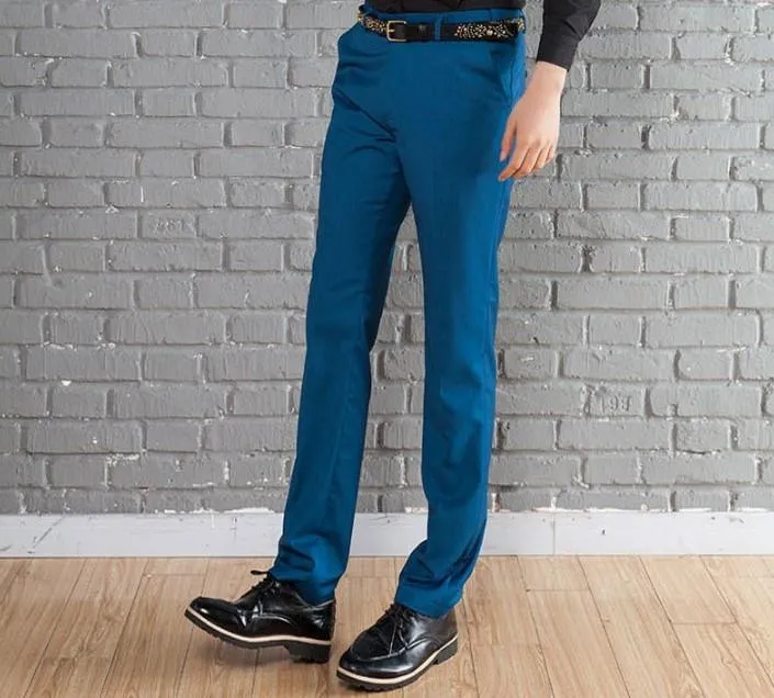 Mens Wool Slim Fit Dress Pants