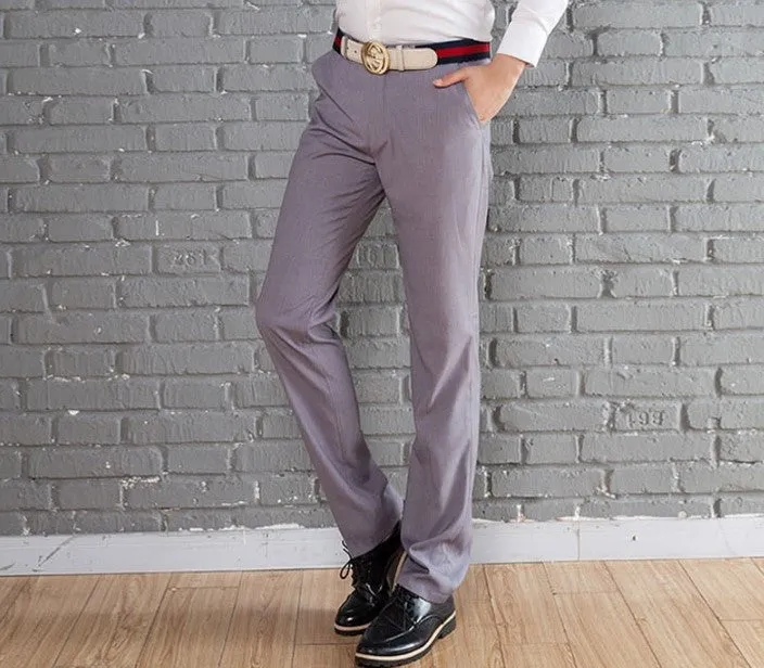 Mens Wool Slim Fit Dress Pants