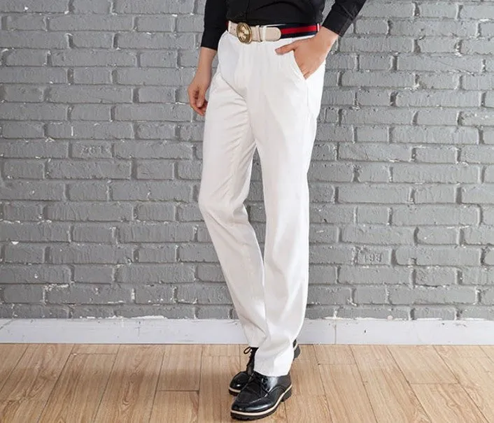 Mens Wool Slim Fit Dress Pants