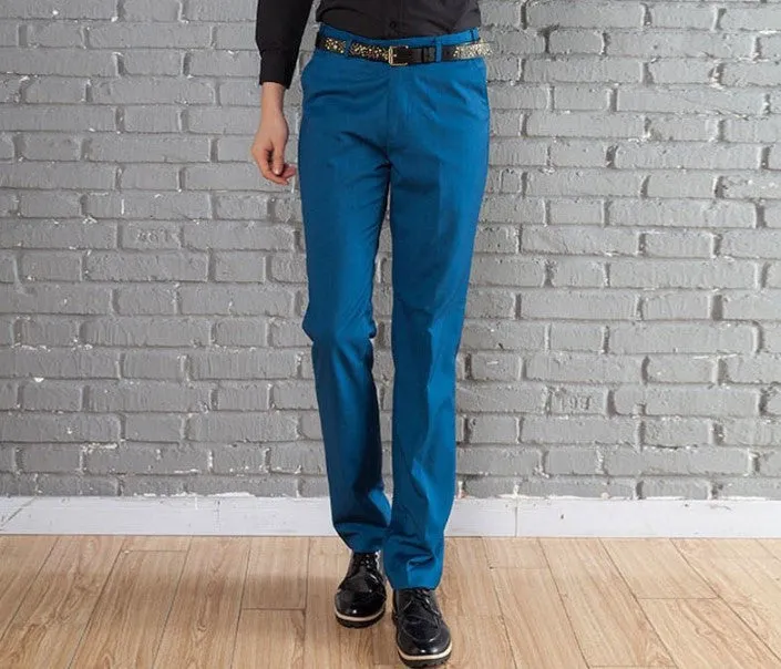 Mens Wool Slim Fit Dress Pants